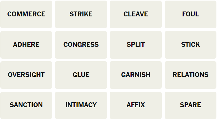 nyt connections puzzle